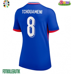 Frankrike Aurelien Tchouameni #8 Hemmatröja Kvinnor EM 2024 Kortärmad